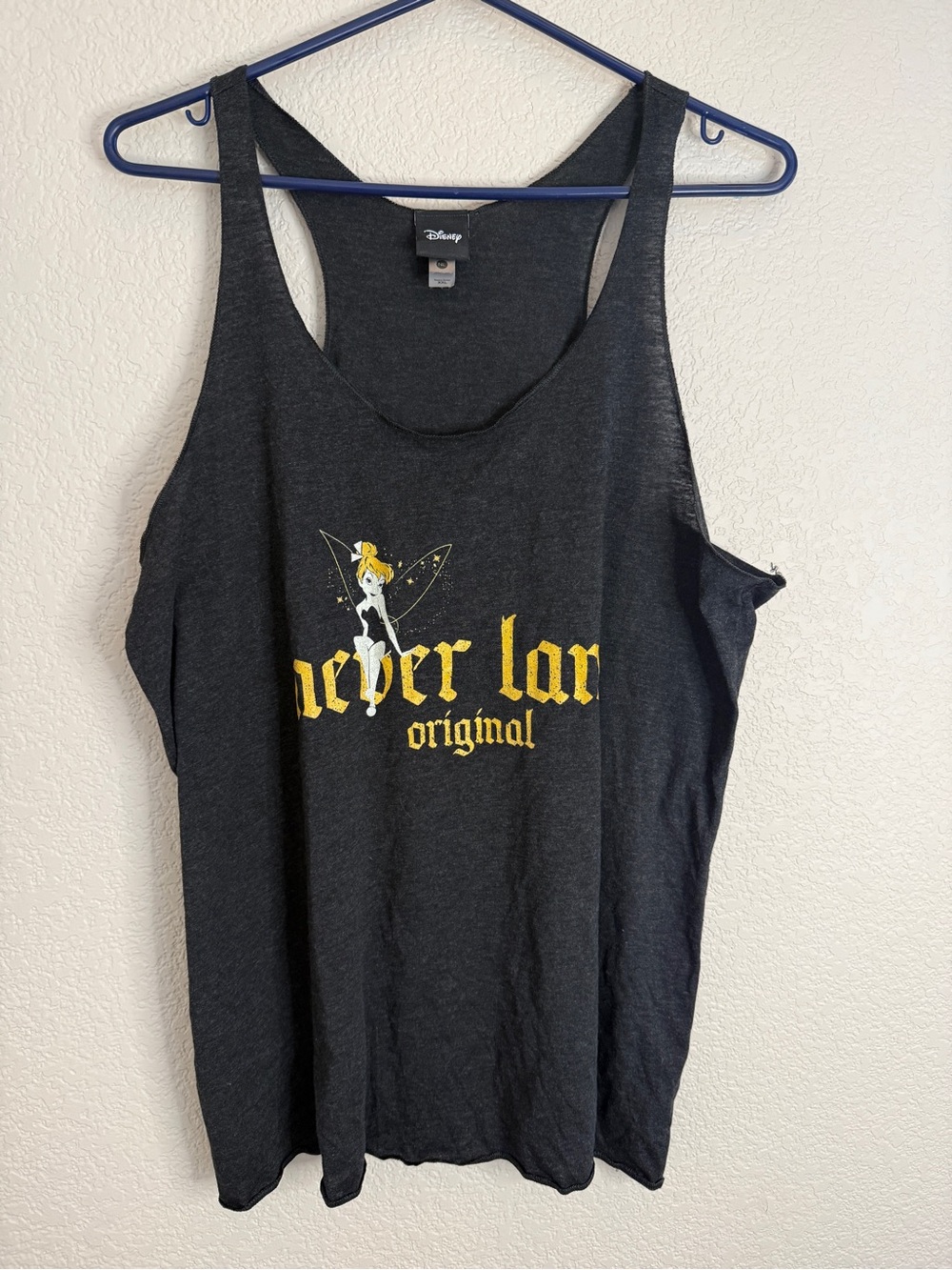 Disney Gray/Black Tinker Bell 'Never Land Original' Women's Tank Top XXL